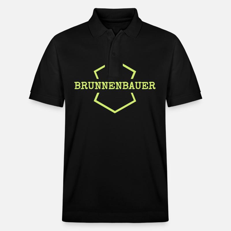 Brunnenbauer als Arbeit - Stanley/Stella Unisex Bio-Poloshirt PREPSTER - Schwarz