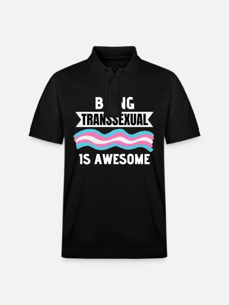 Trans Pride LGBT Transkønnet Gave Transseksuel - Stanley/Stella PREPSTER økologisk unisex poloshirt - sort