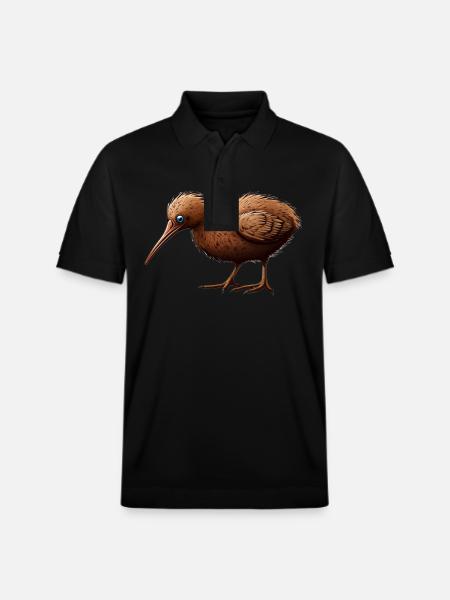 Kiwi Bird Australia - Stanley/Stella Unisex Organic Polo Shirt PREPSTER - black