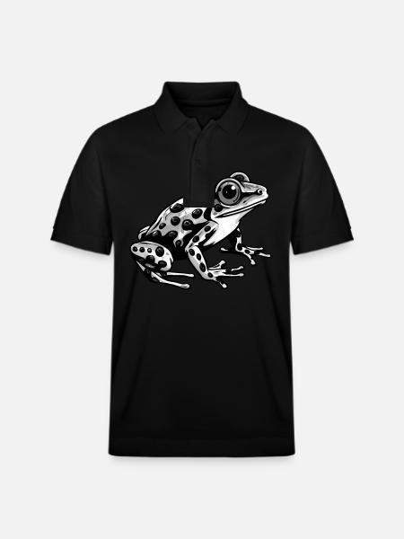 Frog Animal - Stanley/Stella Unisex Organic Polo Shirt PREPSTER - black
