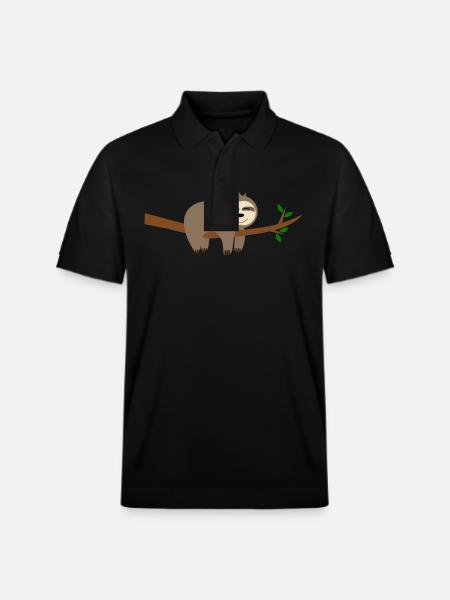 Sloth - Stanley/Stella Unisex Organic Polo Shirt PREPSTER - black