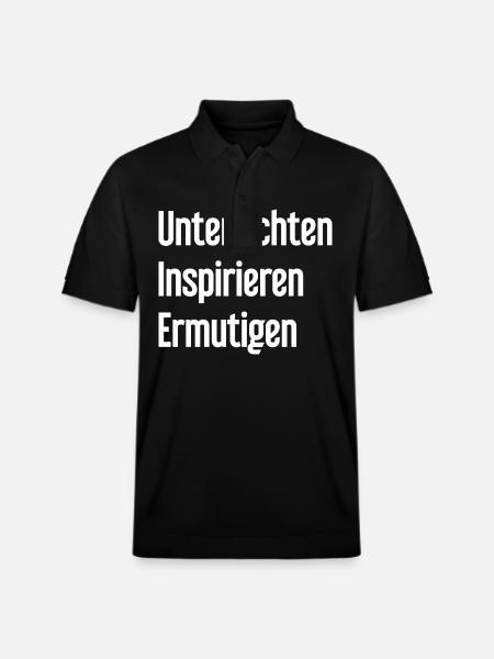 Teaching Inspiring Encouraging - Stanley/Stella Unisex Organic Polo Shirt PREPSTER - black