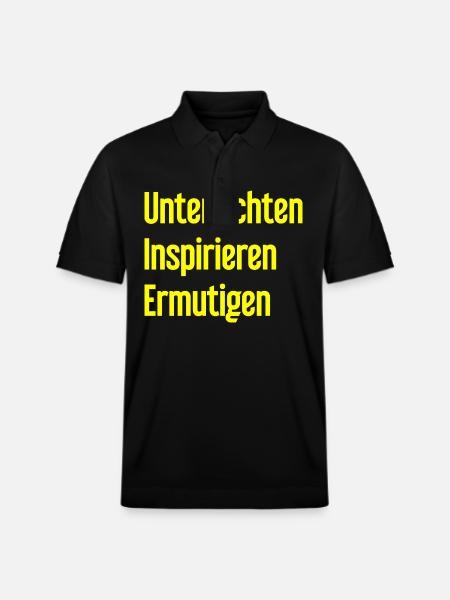 Teaching Inspiring Encouraging - Stanley/Stella Unisex Organic Polo Shirt PREPSTER - black