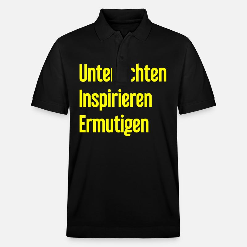 Enseigner, inspirer, encourager - Polo PREPSTER bio Stanley/Stella Unisexe - noir