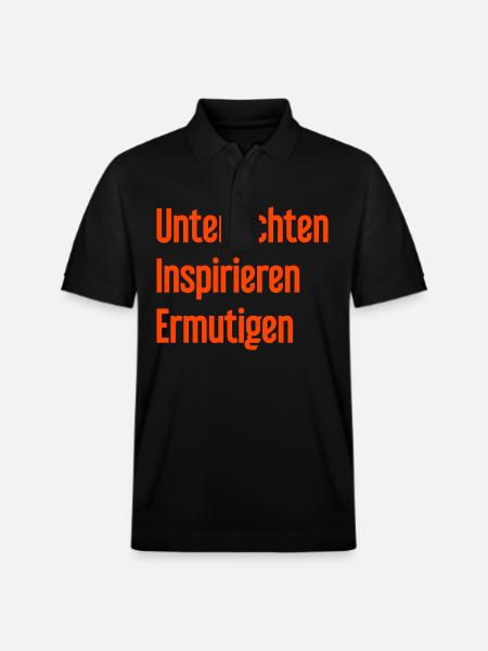 Teaching Inspiring Encouraging - Stanley/Stella Unisex Organic Polo Shirt PREPSTER - black