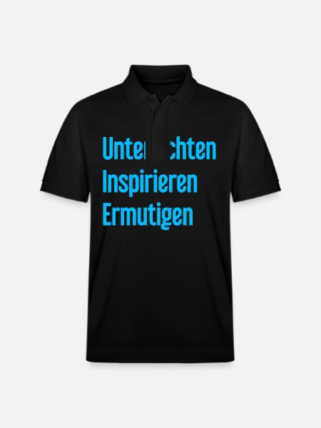 Teaching Inspiring Encouraging - Stanley/Stella Unisex Organic Polo Shirt PREPSTER - black