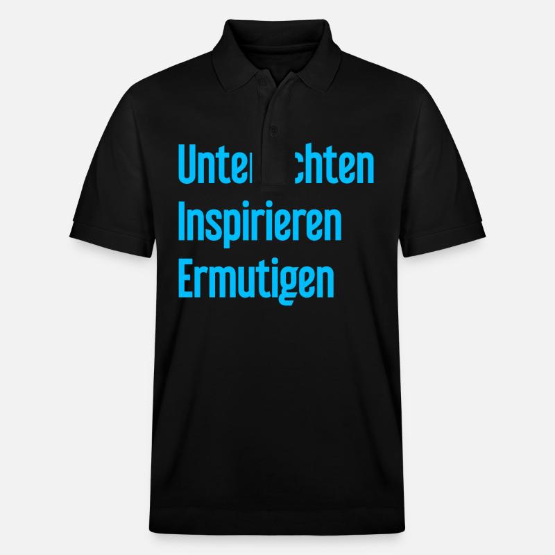 Enseigner, inspirer, encourager - Polo PREPSTER bio Stanley/Stella Unisexe - noir