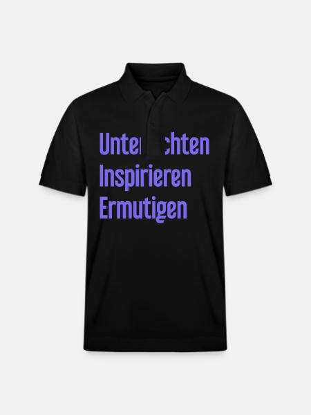 Teaching Inspiring Encouraging - Stanley/Stella Unisex Organic Polo Shirt PREPSTER - black