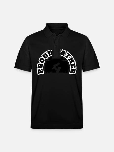 Proud Daddy Daughter Kid Black - Stanley/Stella Unisex Organic Polo Shirt PREPSTER - black