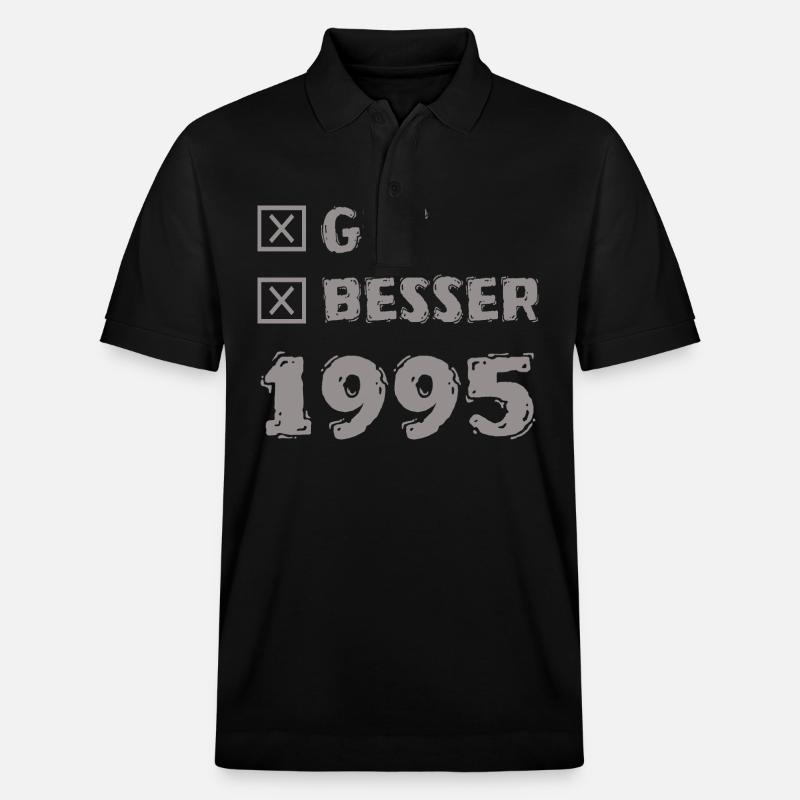Année 1995 - Polo PREPSTER bio Stanley/Stella Unisexe - noir
