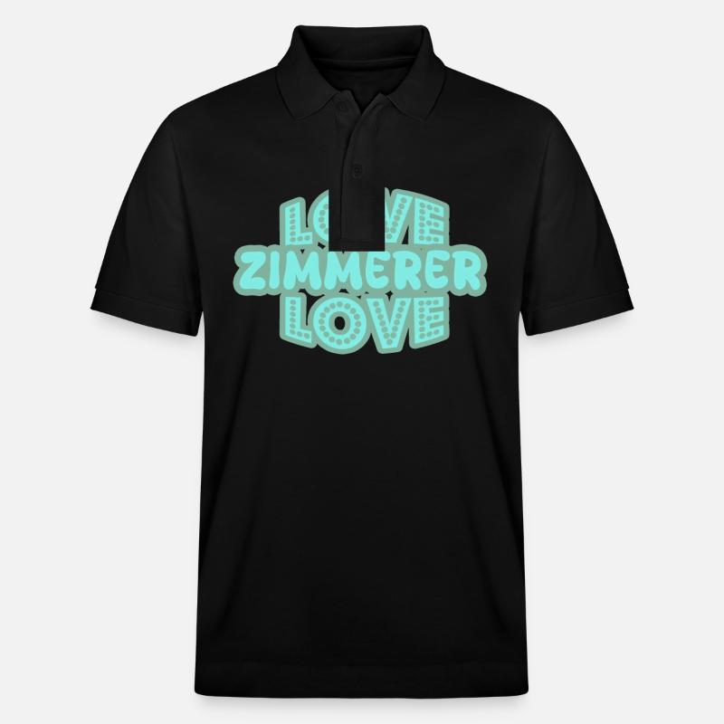 Spruch Zimmerer - Stanley/Stella Unisex Bio-Poloshirt PREPSTER - Schwarz