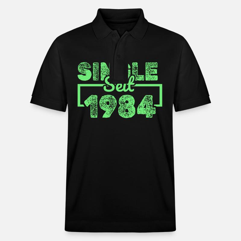 Single 1984 - Stanley/Stella Unisex Bio-Poloshirt PREPSTER - Schwarz