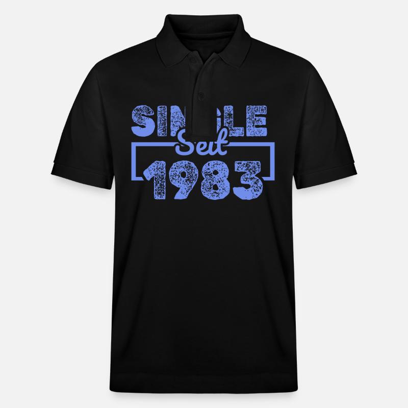 Célibataire 1983 - Polo PREPSTER bio Stanley/Stella Unisexe - noir