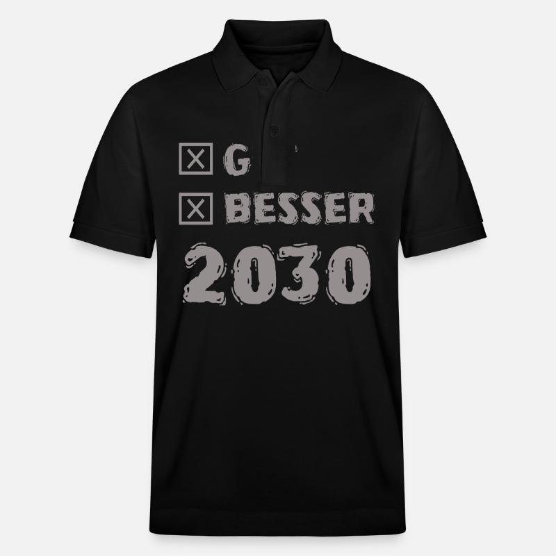 Année 2030 - Polo PREPSTER bio Stanley/Stella Unisexe - noir