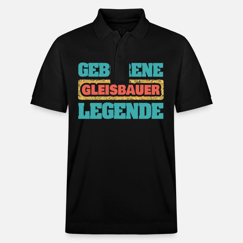 Geschenk für Gleisbauer - Stanley/Stella Unisex Bio-Poloshirt PREPSTER - Schwarz