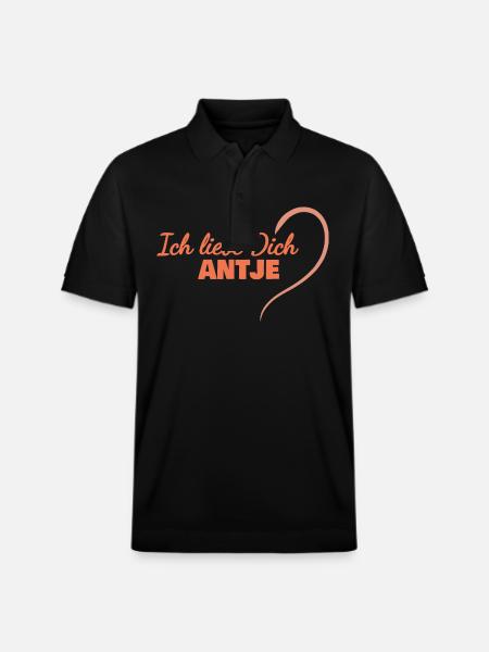Geschenk für Antje - Stanley/Stella Unisex Bio-Poloshirt PREPSTER - Schwarz