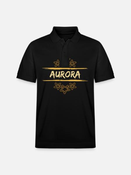 Aurora Aurora - Stanley/Stella Unisex Organic Polo Shirt PREPSTER - black