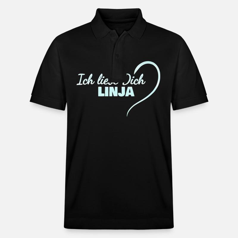 Gift for Linja - Stanley/Stella Unisex Organic Polo Shirt PREPSTER - black