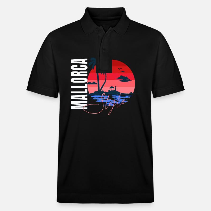 Mallorca Style – Sunset Vibes - Stanley/Stella Unisex Bio-Poloshirt PREPSTER - Schwarz