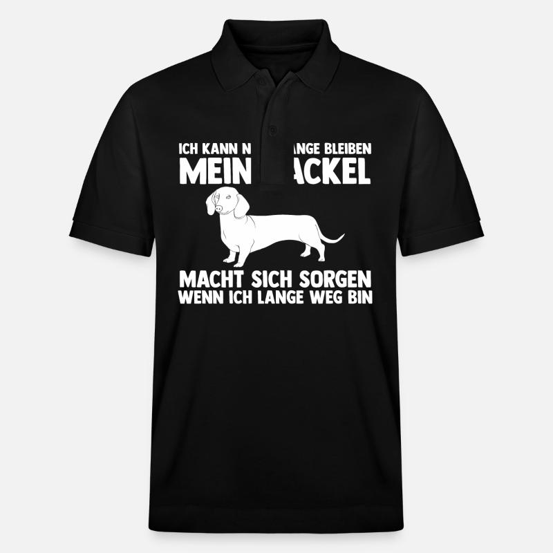 Hund Dackel - Stanley/Stella Unisex Bio-Poloshirt PREPSTER - Schwarz