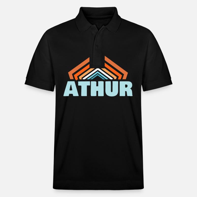 Athur comme prénom - Polo PREPSTER bio Stanley/Stella Unisexe - noir