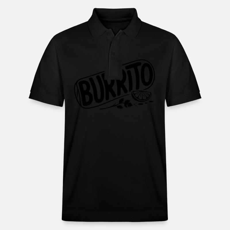 Burrito - Cool Dairy Logo - Polo PREPSTER bio Stanley/Stella Unisexe - noir
