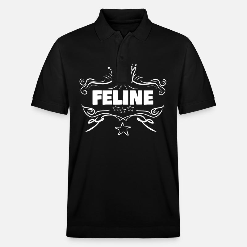 Feline - Stanley/Stella Unisex Bio-Poloshirt PREPSTER - Schwarz