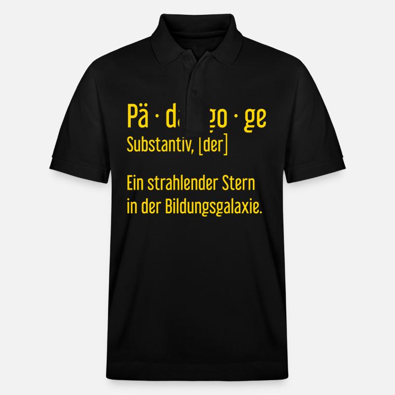 Pädagoge Pädagogen Schule Lehrer Unterricht - Stanley/Stella Unisex Bio-Poloshirt PREPSTER - Schwarz