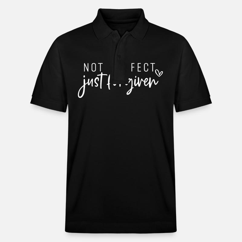 Pas parfait, juste pardonné - Polo PREPSTER bio Stanley/Stella Unisexe - noir