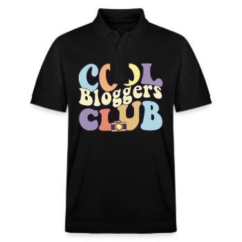Cool Bloggers Club Influencer Writer Vlogger - Stanley/Stella Unisex Bio-Poloshirt PREPSTER - Schwarz - Vorne - Roxy (174cm) & Andy (188cm)
