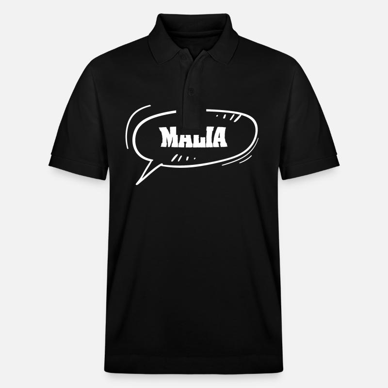 Prénom Malia - Polo PREPSTER bio Stanley/Stella Unisexe - noir
