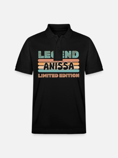 Gift for Anissa - Stanley/Stella Unisex Organic Polo Shirt PREPSTER - black