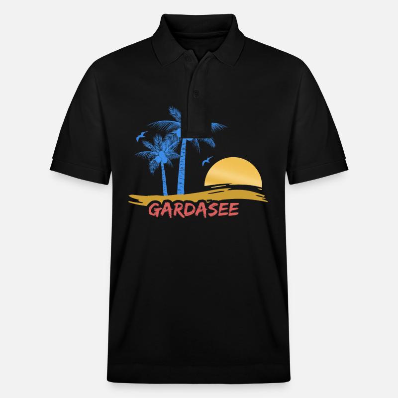 Gardasee - Stanley/Stella Unisex Bio-Poloshirt PREPSTER - Schwarz