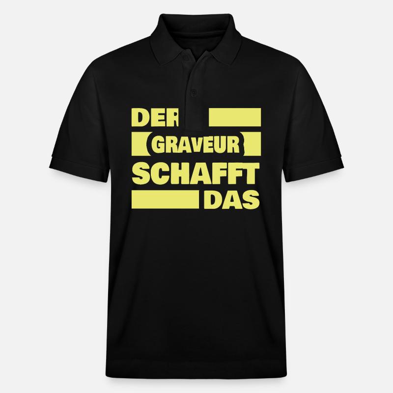 Graveur als Arbeit - Stanley/Stella Unisex Bio-Poloshirt PREPSTER - Schwarz