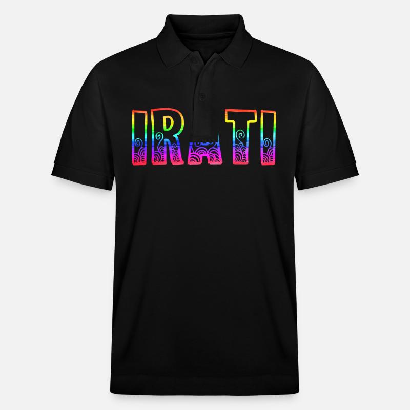 irati rs regenbogen - Stanley/Stella Unisex Bio-Poloshirt PREPSTER - Schwarz