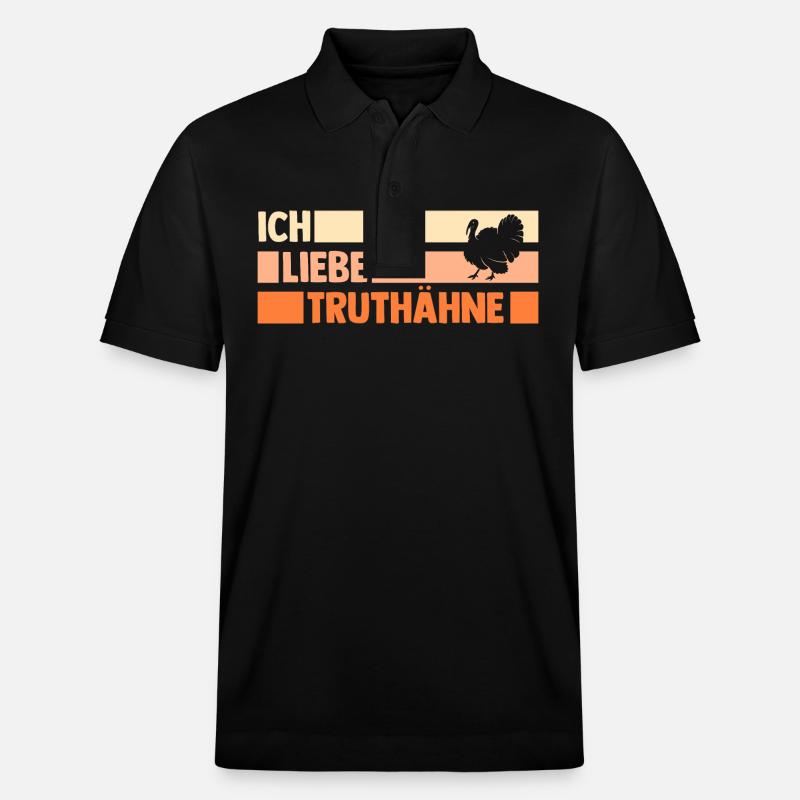 Truthuhn Truthahn - Stanley/Stella Unisex Bio-Poloshirt PREPSTER - Schwarz