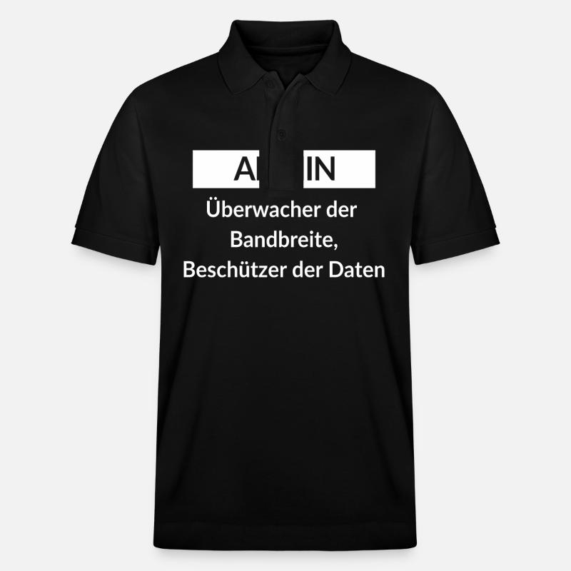 Spruch Admin - Stanley/Stella Unisex Bio-Poloshirt PREPSTER - Schwarz