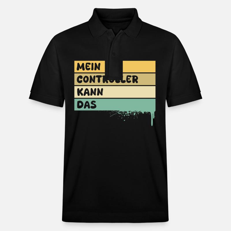 Geschenk für Controller - Stanley/Stella Unisex Bio-Poloshirt PREPSTER - Schwarz