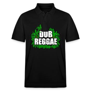 Reggae Dub - Stanley/Stella Unisex Bio-Poloshirt PREPSTER - Schwarz - Vorne - Roxy (174cm) & Andy (188cm)