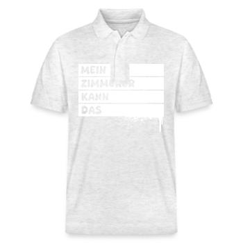 Zimmerer - Stanley/Stella Unisex Bio-Poloshirt PREPSTER - Weiß meliert - Vorne - Roxy (174cm) & Andy (188cm)