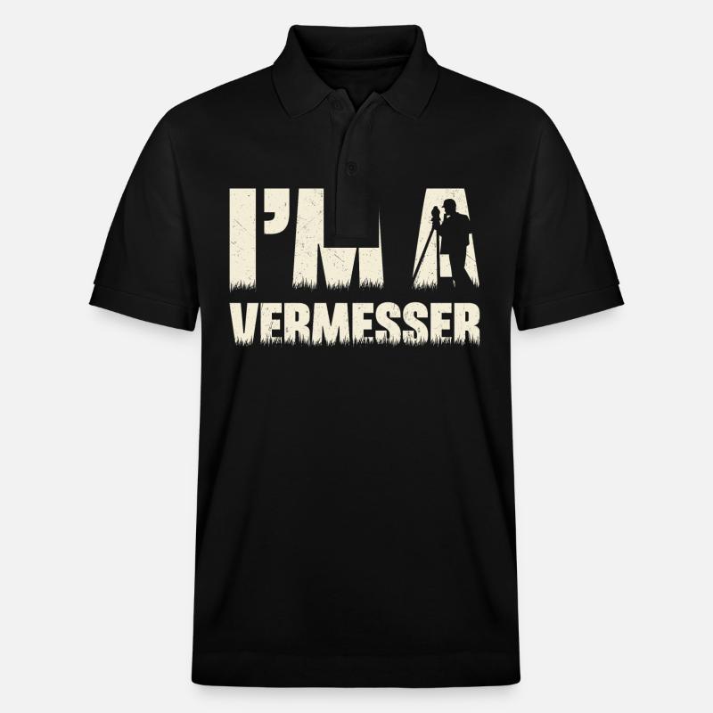 Geodäsie Vermessung Techniker Beruf Spruch - Stanley/Stella Unisex Bio-Poloshirt PREPSTER - Schwarz