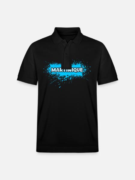 Gift for Martinique - Stanley/Stella Unisex Organic Polo Shirt PREPSTER - black