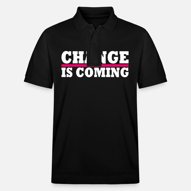 Change is coming - Polo PREPSTER bio Stanley/Stella Unisexe - noir