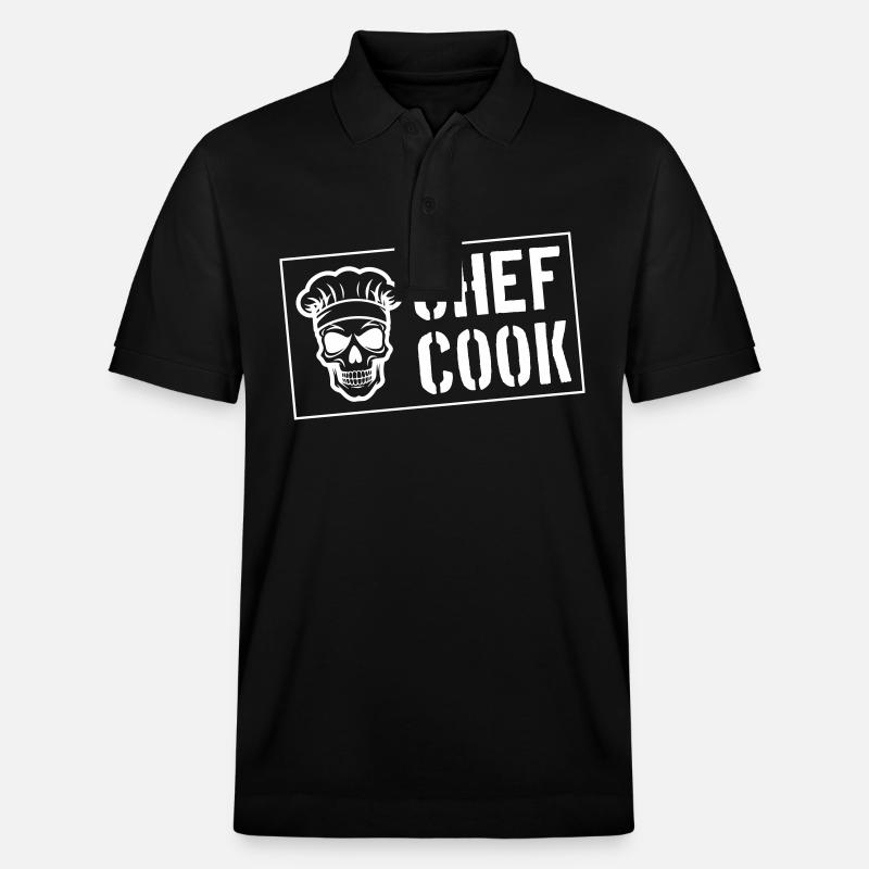 Chef Skull Chef - Polo PREPSTER bio Stanley/Stella Unisexe - noir