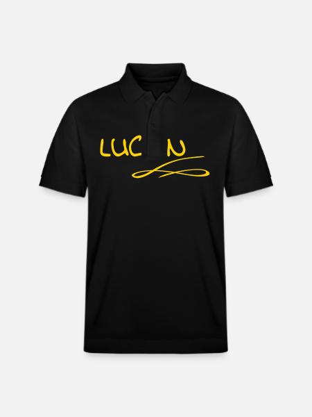 First name Lucien - Stanley/Stella Unisex Organic Polo Shirt PREPSTER - black