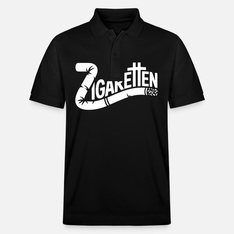 Zigaretten - Deutsche Memes - Stanley/Stella Unisex Bio-Poloshirt PREPSTER - Schwarz