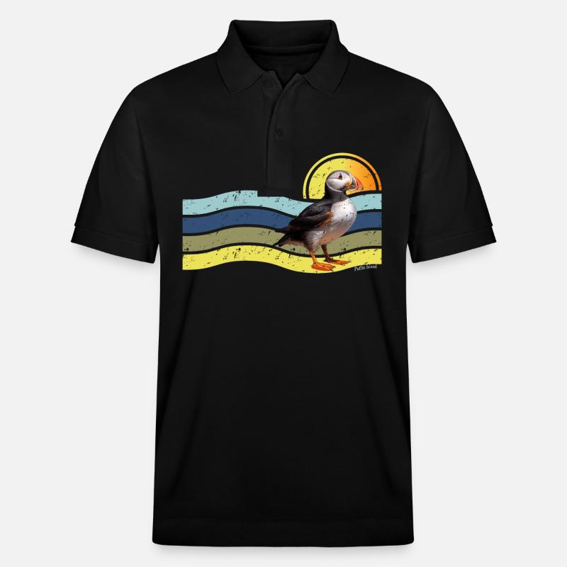 Île Puffin - Polo PREPSTER bio Stanley/Stella Unisexe - noir