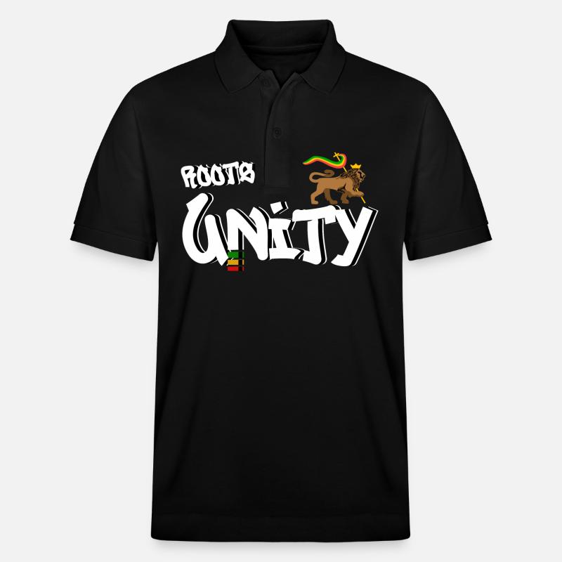 Roots is Unity - Stanley/Stella Unisex Bio-Poloshirt PREPSTER - Schwarz