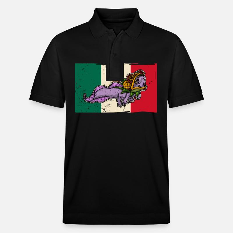 Quetzalcoatl Axolotl Mexique Divinité Aztèque - Polo PREPSTER bio Stanley/Stella Unisexe - noir