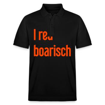 I red boarisch - Stanley/Stella Unisex Organic Polo Shirt PREPSTER - black - Front - Roxy (174cm) & Andy (188cm)